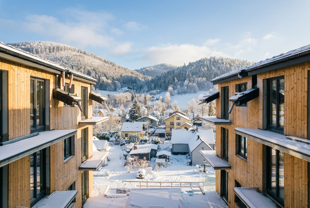 Widok z zewnątrz: Słoneczna zima w górach: Inwestycja w zimowej szacie — zdjęcie 2